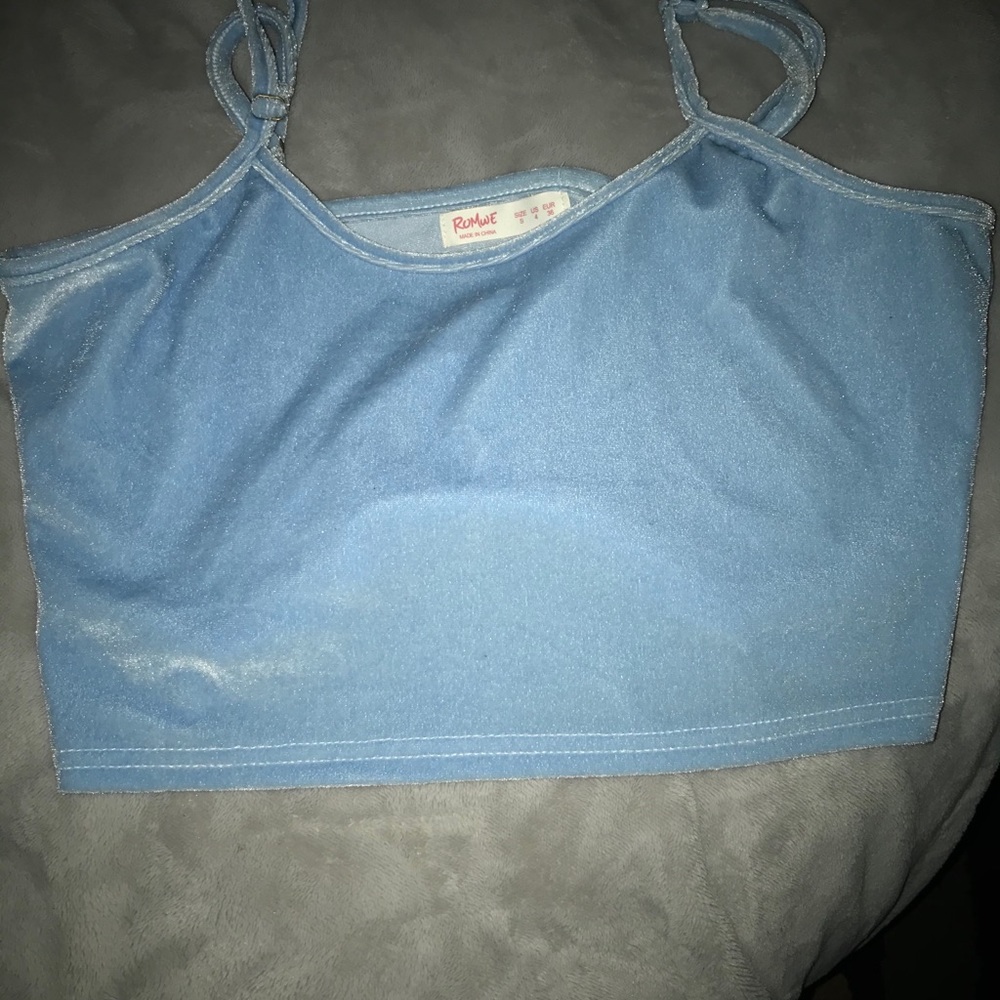 blue velvet top